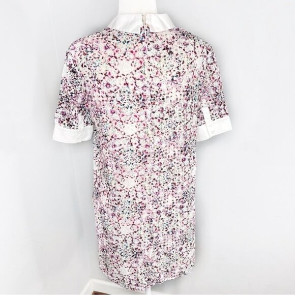 All Saints White Floral Kaleidoscope Collared Eyelet Lace Dress 12 - Picture 2 of 7